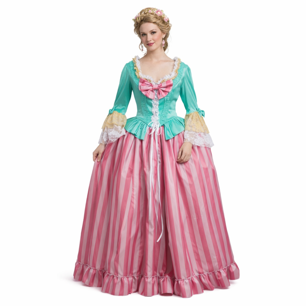 Marie Antoinette Rococo Dress - 18th Century Corset Ball Gown, Fantasy Renaissance Gown