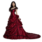 Burgundy Victorian Ball Gown - Gothic Fantasy Dress, Vampire Costume
