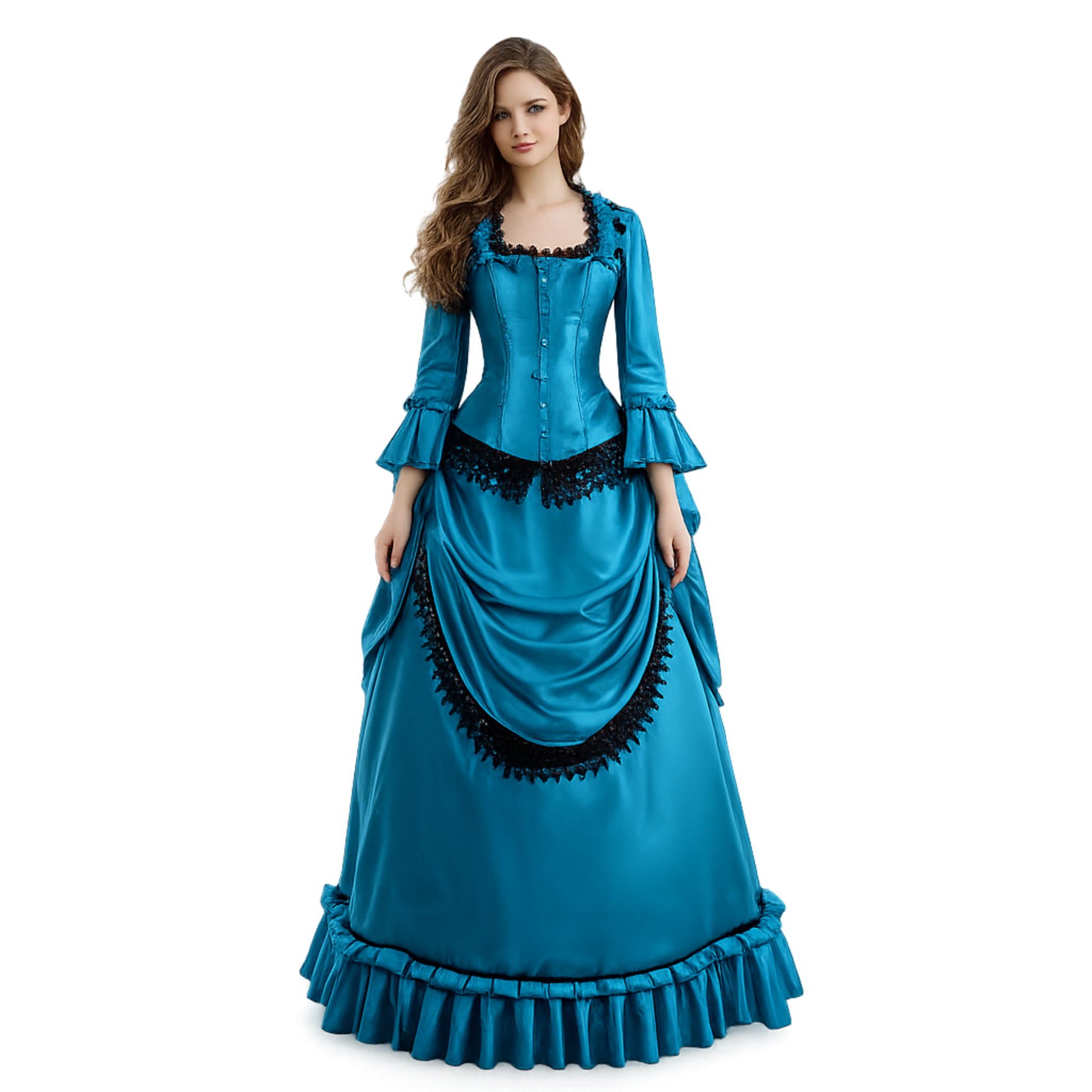 Victorian Bustle Dress - Fantasy Ball Gown, Historical Gothic Costume