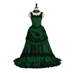 Emerald Green Victorian Dress - Corset Bustle Ball Gown, Fantasy Renaissance Gown