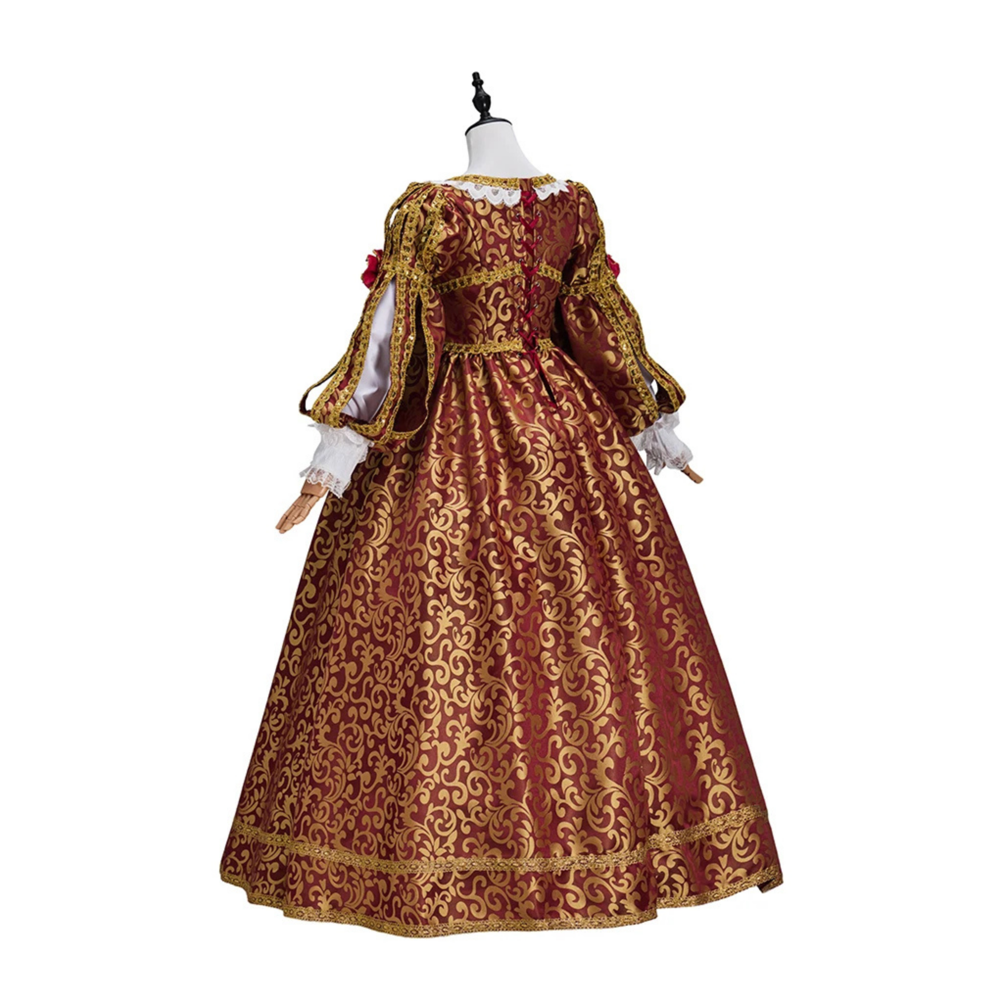 Burgundy Renaissance Dress - Fantasy Ball Gown, Medieval Dress, Tudor Costume