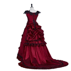 Burgundy Victorian Ball Gown - Gothic Fantasy Dress, Vampire Costume