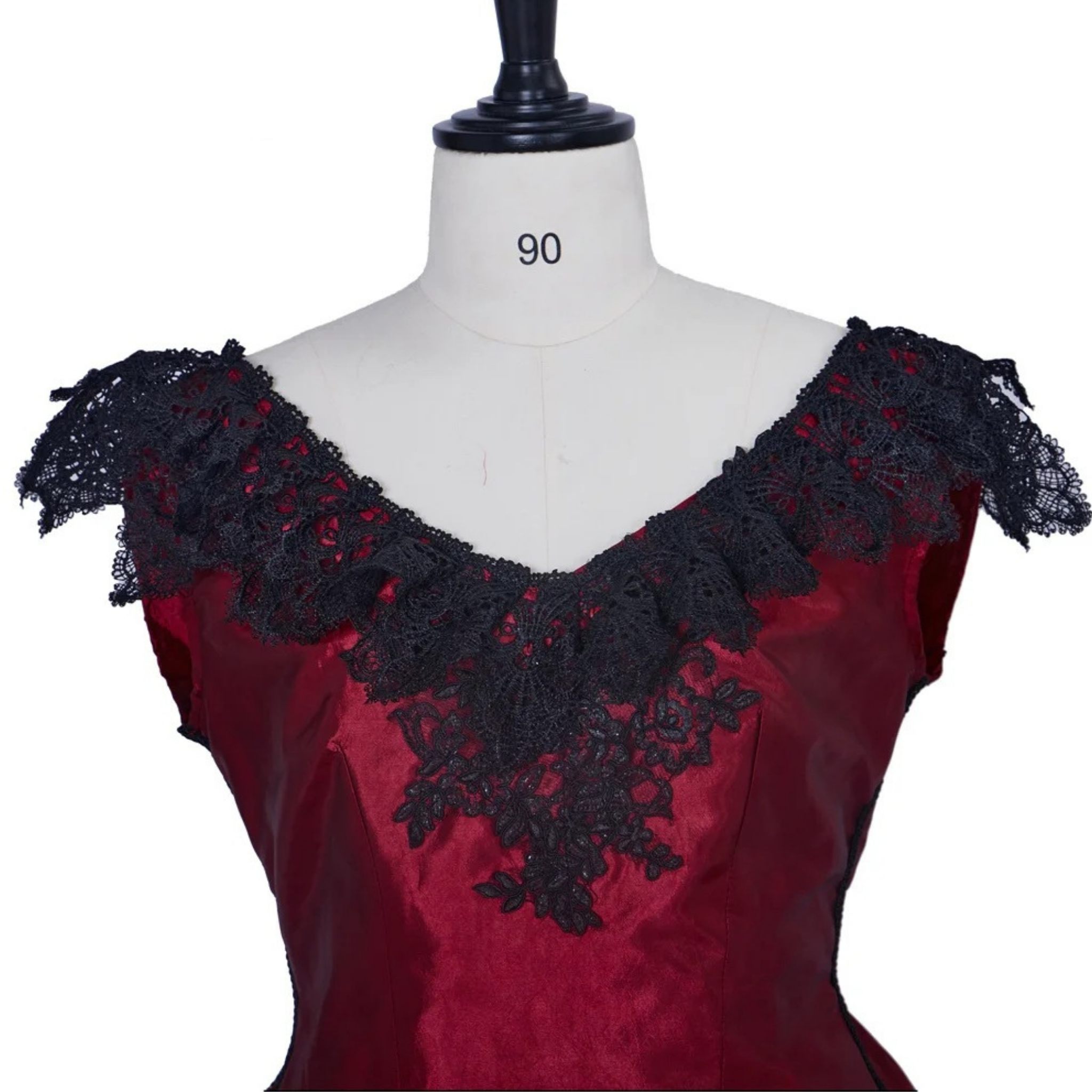 Burgundy Victorian Ball Gown - Gothic Fantasy Dress, Vampire Costume