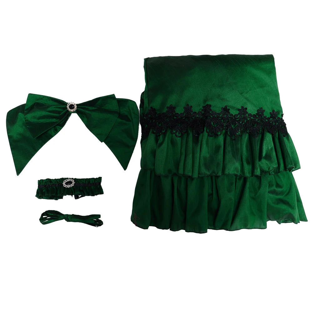 Emerald Green Victorian Dress - Corset Bustle Ball Gown, Fantasy Renaissance Gown